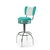 Tabouret de bar dossier bicolore turquoise Comet