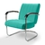 Chaise rétro confort Pullman turquoise
