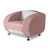 Canapé 1 place delucas rose mobilier américain