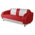 Sofa canapé bicolore Waverly  rouge
