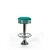 Tabouret de bar avec repose-pieds chromés Casey pétrol