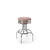 Tabouret de bar bas avec repose-pieds Airline mobilier américain rose