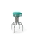 Tabouret de bar repose-pieds chromés Airline mobilier américain turquoise