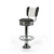 Casey Tabouret de bar Dossier et repose-pieds CB 77 Chrome noir