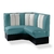 banquette de mobilier américain d’angle CB 120-120 bleu