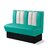 banquette de diner mobilier américain simple CB 120 turquoise