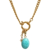 Yhpup-Collier-en-acier-inoxydable-avec-pierre-naturelle-bleue-cha-ne-toile-bijou-tanche-breloque-d