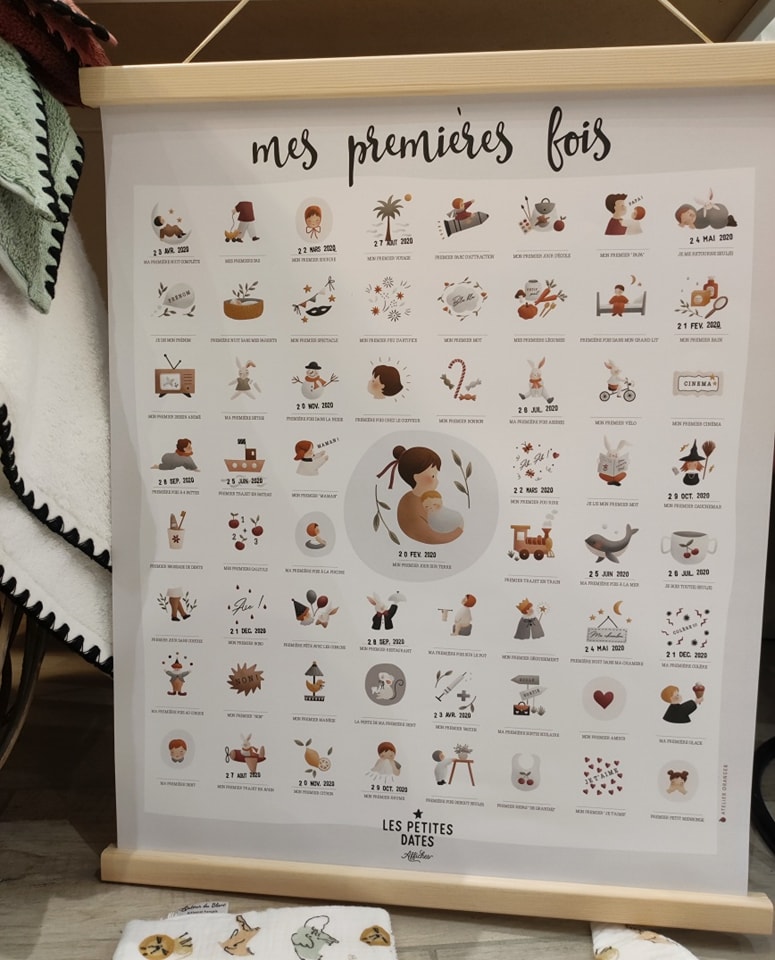 Affiche Mes premières fois à personnaliser enfant/bébé – Affiche mes  premières fois