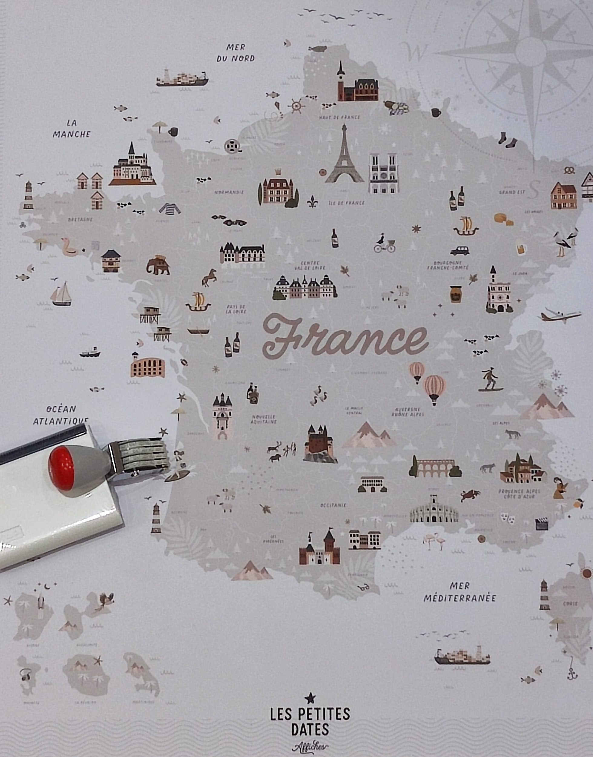 Affiche Carte de France