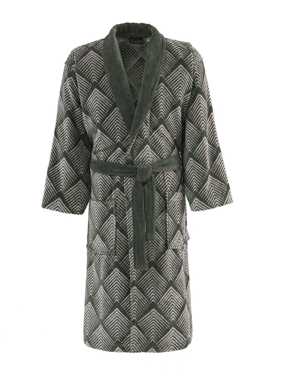 peignoir-velours-jacquard-Kaki_Homme_face