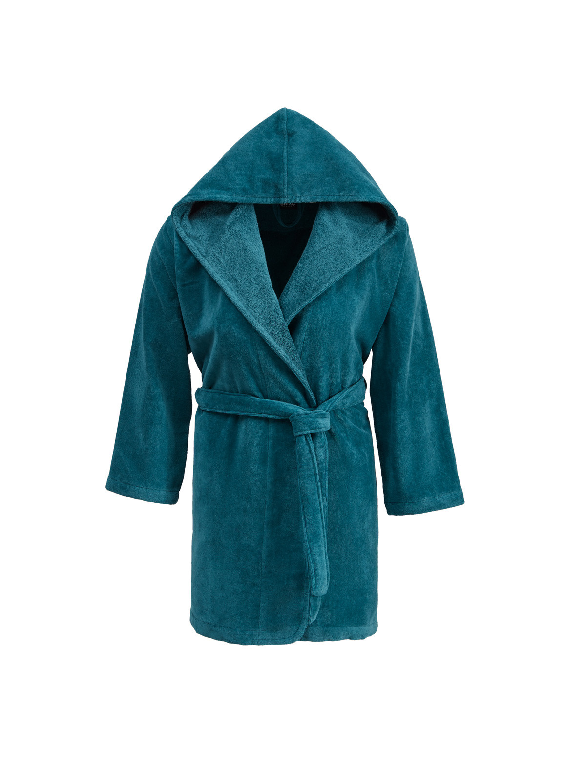 peignoir-court-capuche-velours-Petrole-face