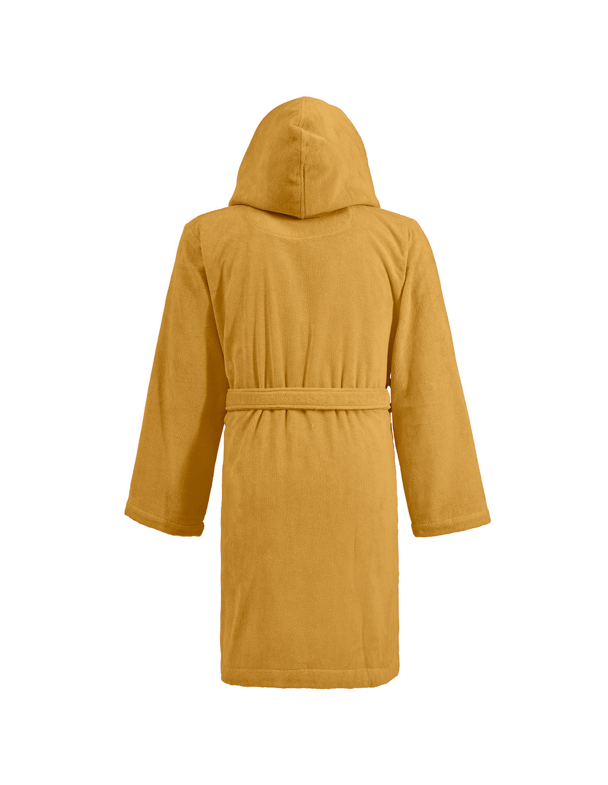 peignoir-court-capuche-velours-Jaune-Dos