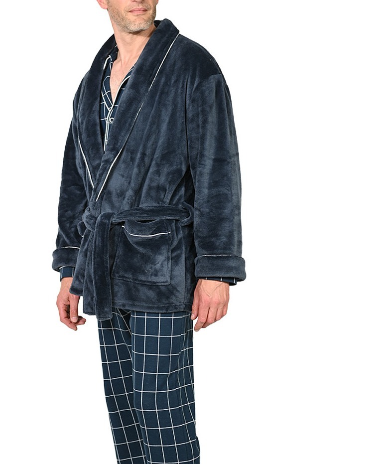 veste-d-interieur-polaire-col-chale-bleu-nuit-homme-face