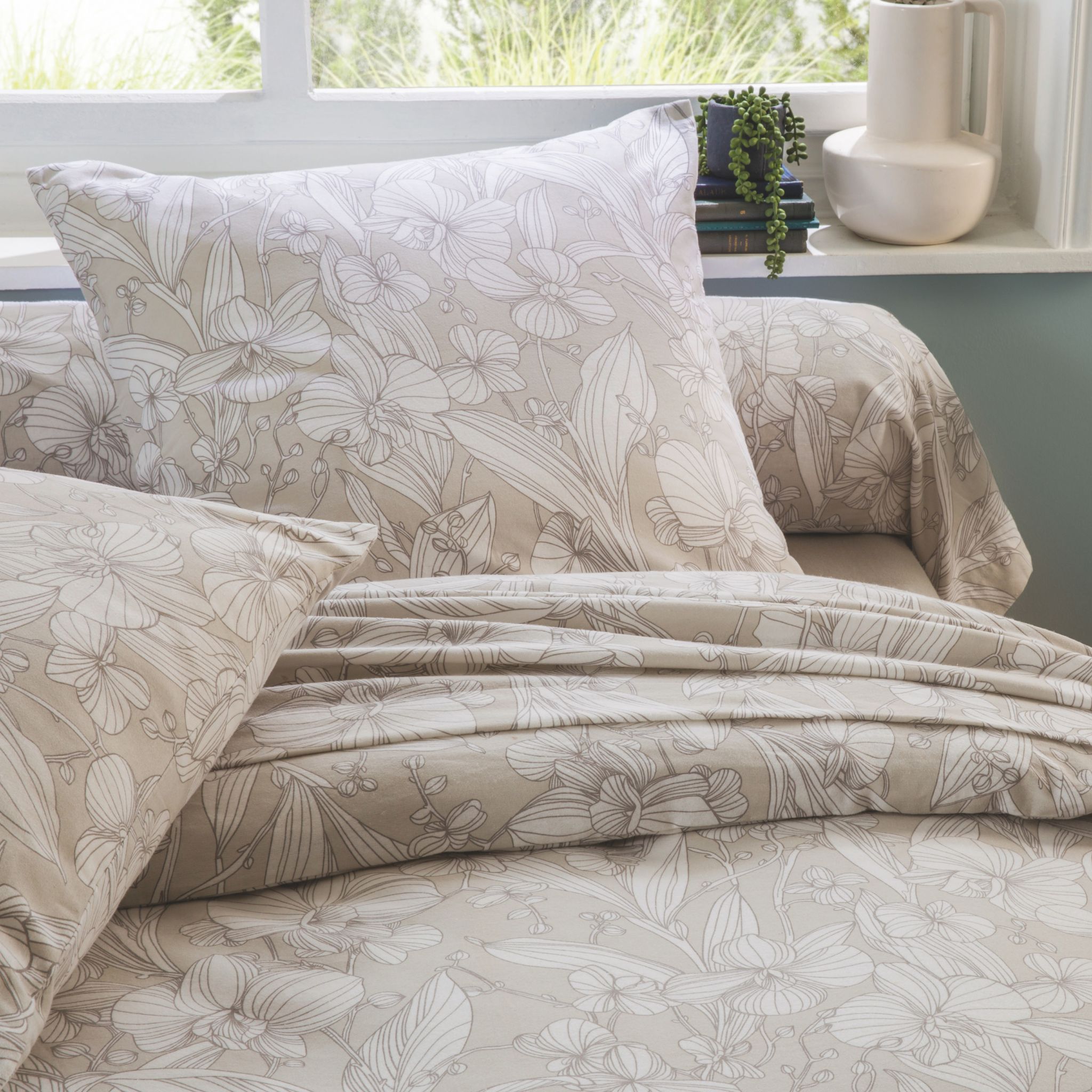 Parure_de_lit_housse_de_couette_taies_oreillers_flanelle_Orchidée