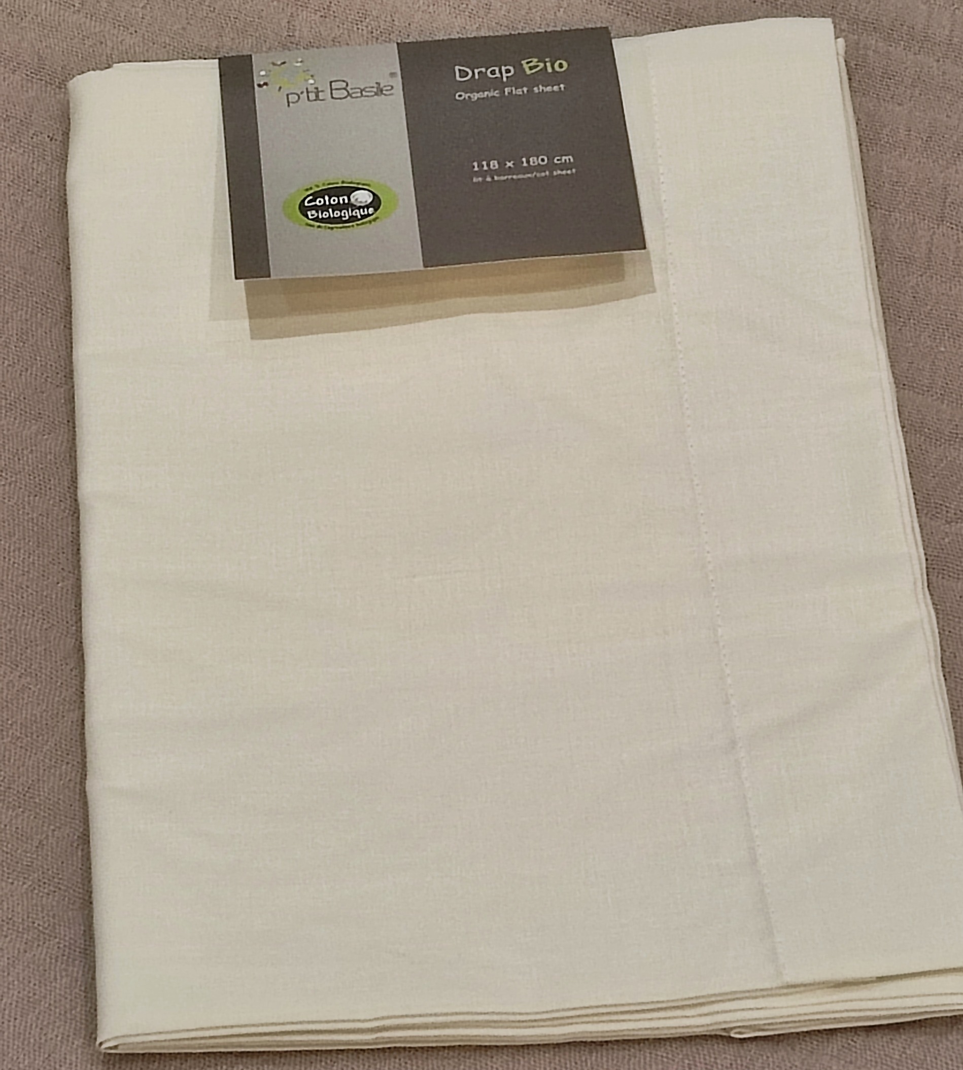 Drap_Plat_ecru_coton_bébé
