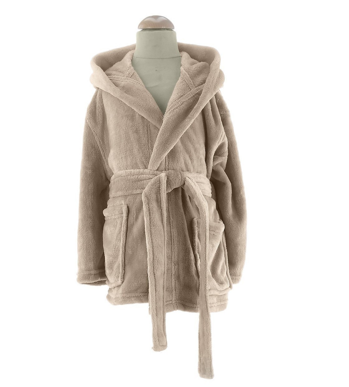 peignoir-enfant-polaire-a-capuche-camel-cashemere