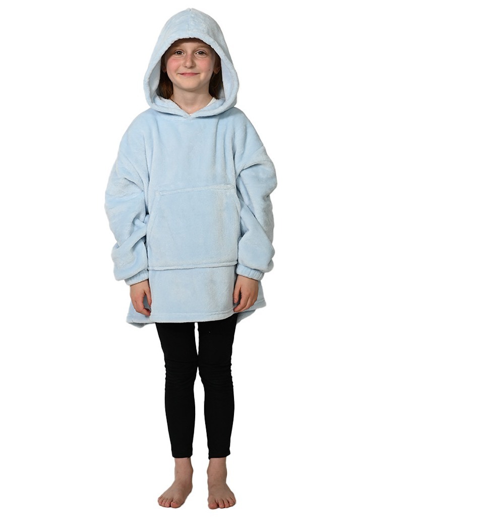 poncho-polaire-enfant-bleu-ciel