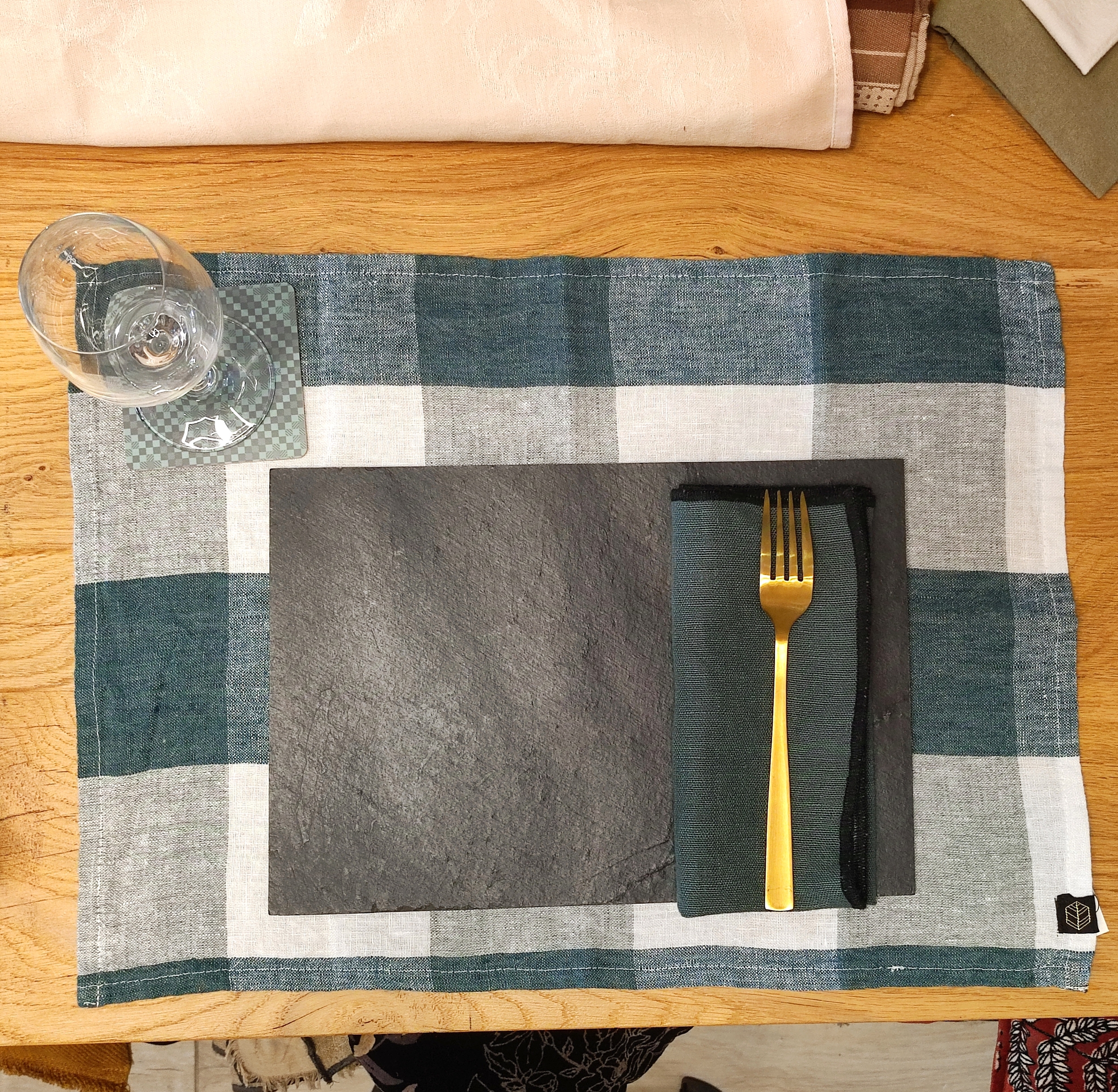 Set_de_table_palma_vichy_celadon_haomy