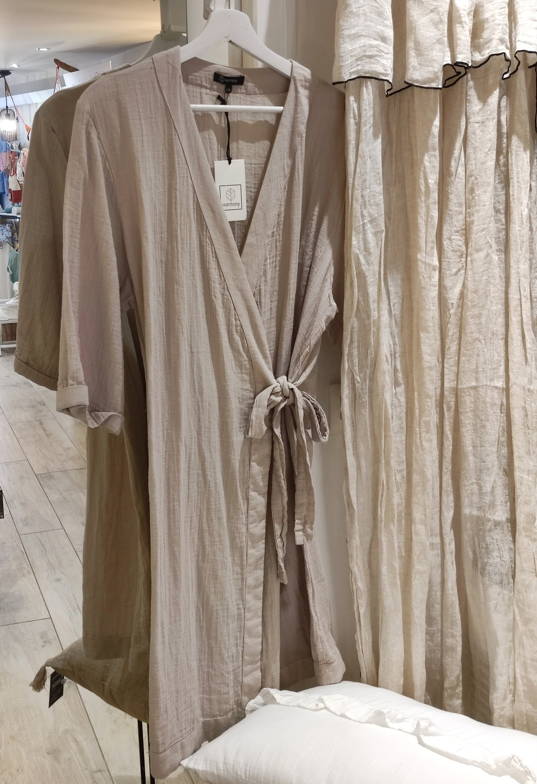 Cache-coeur-voile-coton-lin