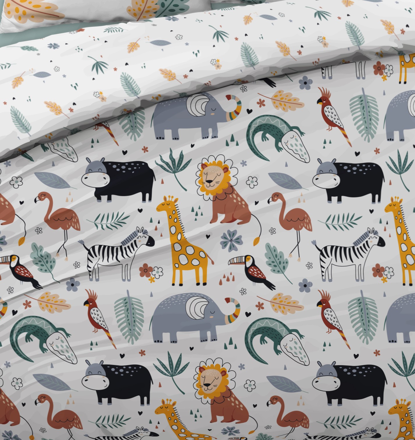 parure_lit_housse_couette_Savane_enfant_réversible_zoom