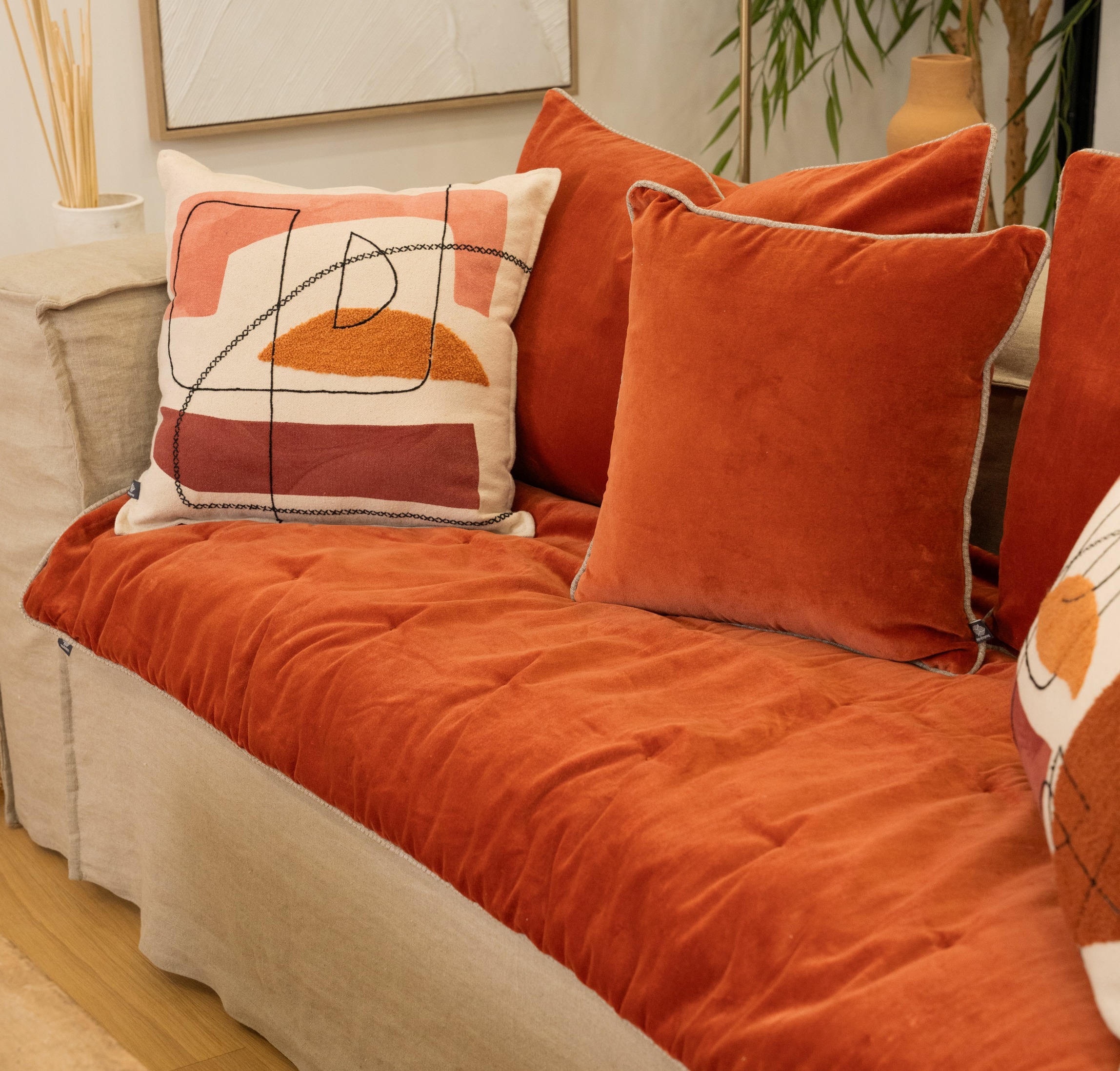 Coussin-jaipur-velours-coton-brick-carré