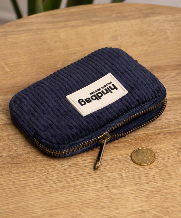 Porte-monnaie-velours-cotele-marine-Hindbag