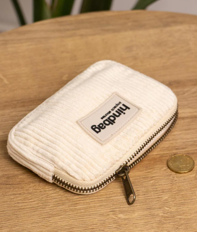 Porte-monnaie-velours-cotelé-ecru-Hindbag