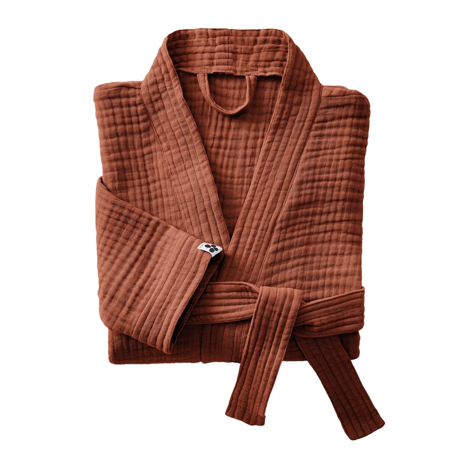Peignoir-Gaia-Gaze-de-Coton-Terracotta-Effet-Papillon