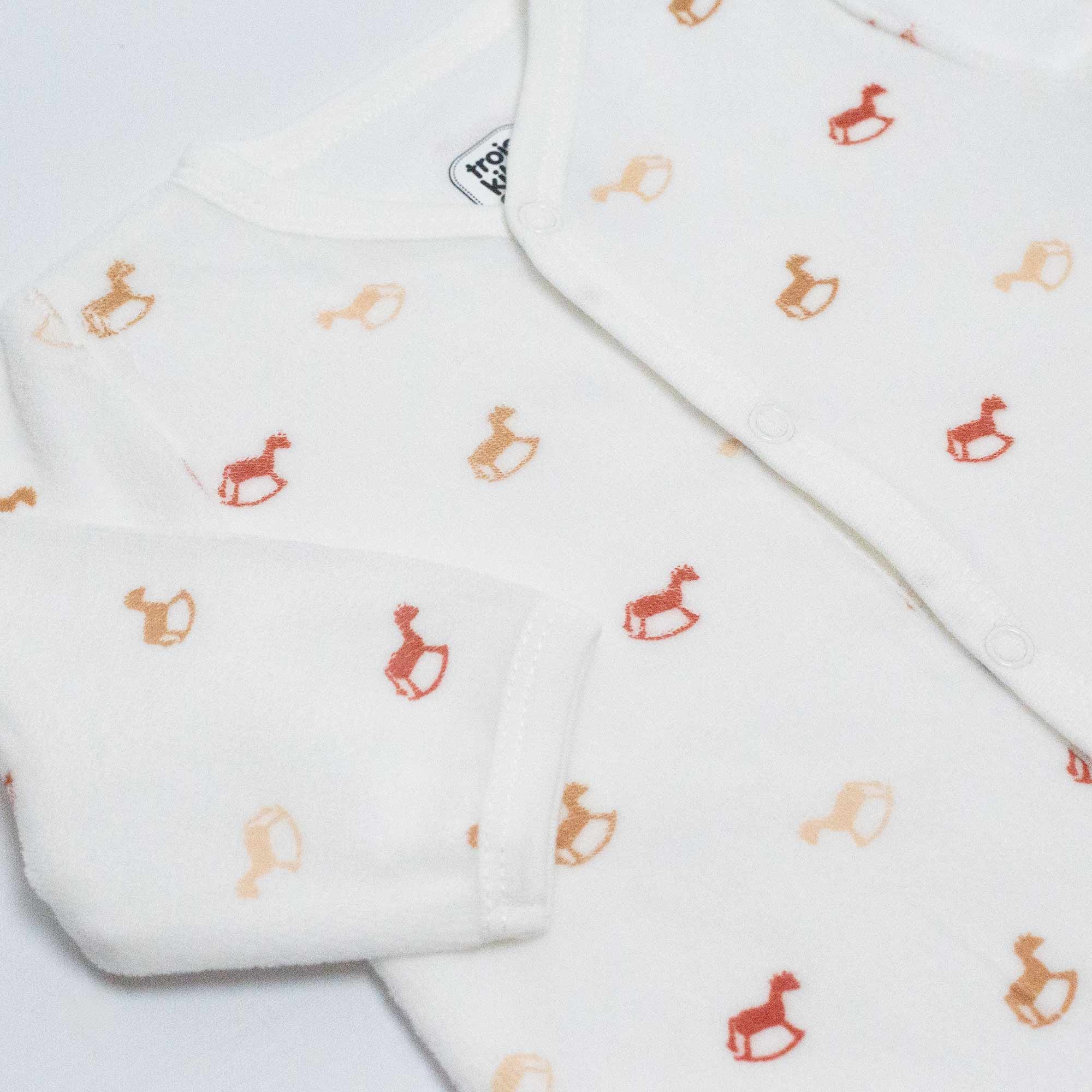 pyjama-bébé-cheval-bascule-coton-blanc-terracotta-trois-kilos-sept-zoom