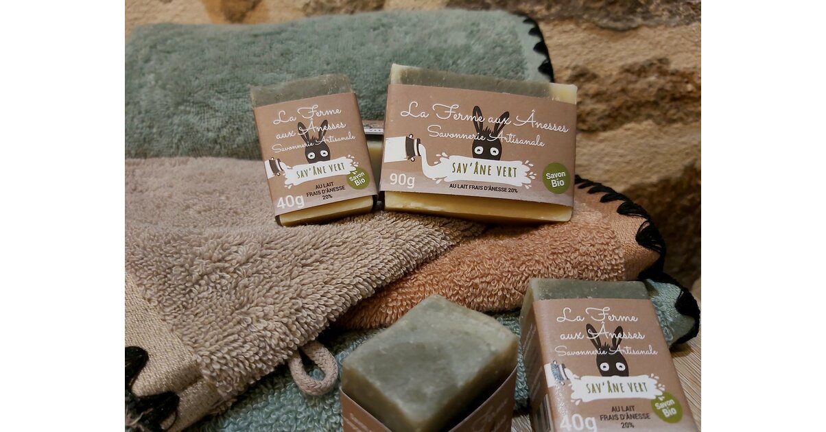 Savon Naturel BIO Au Lait D'Ânesse Frais Et Jojoba - 90g - Pour Peau Sensible - Hydratant Et Apaisant - Neuf