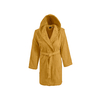 peignoir-court-capuche-velours-Jaune-Face