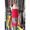 Tablier_enfant_personnalisable_rouge_ronds_multicolore_fait_en_france