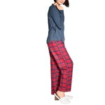 pyjama-femme-haut-unis-jensey-bas-carreaux-flanelle-ontario