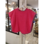 Poncho_enfant_0_à_5_ans_coton_artisanat_francais_rose_flashy_violet