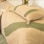 Coussin-edredon-ambiance-vert-bronze-sud-etoffe-ambiance