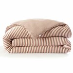 Housse-de-couette-Romie-Abricot-rayures-coton-effet-papillon