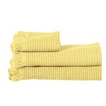 Serviette-timor-nid-abeille-jaune-paille