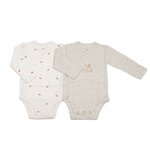 lot-de-2-bodies-bebe-mini-nous-beige-crème-1-3-mois-trois-kilos-sept