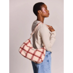 Sac-a-main-femme-Rosa-tartan-rose-Hindbag-porté-épaule