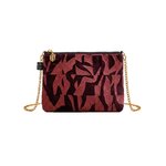Sac-pochette-Milton-Haomy- burgundy-texturé-chaîne-dorée