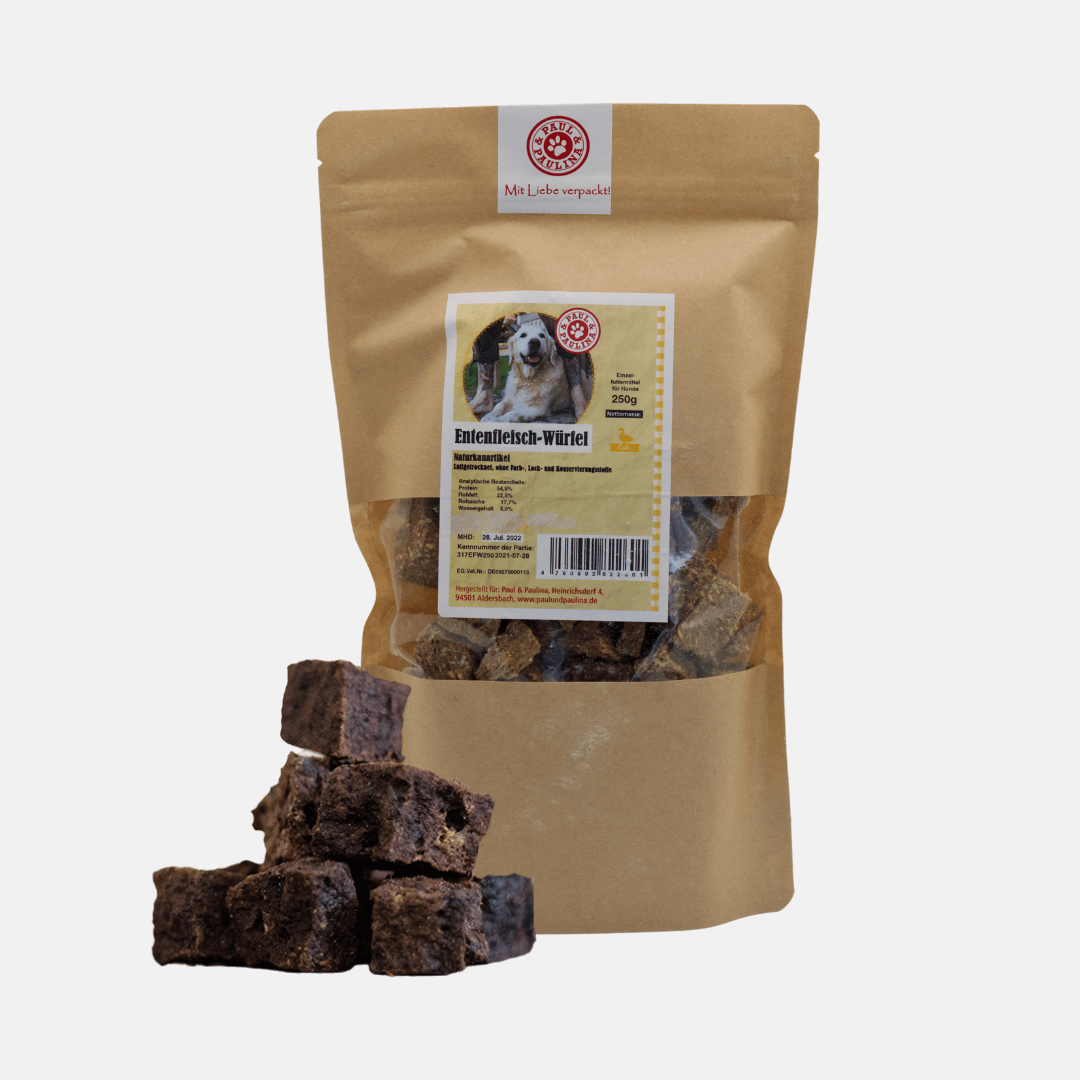 Friandises d\'éducation pour chien au canard 250g - Paul & Paulina