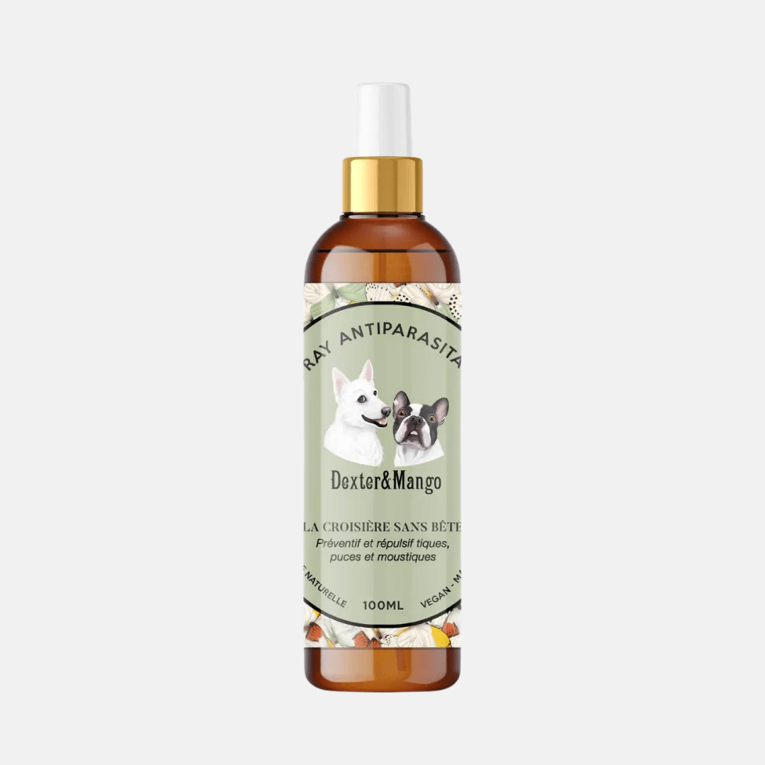 Spray antiparasitaire aux huiles essentielles pour chien La croisière sans bête, 100ml - Dexter & Mango