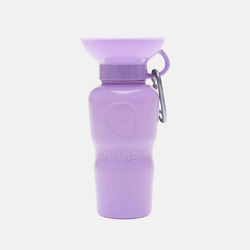 PETITE GOURDE PORTABLE POUR CHIEN AVEC RÉSERVOIR D'EAU SPRINGER - ROSE –  THE WOUF