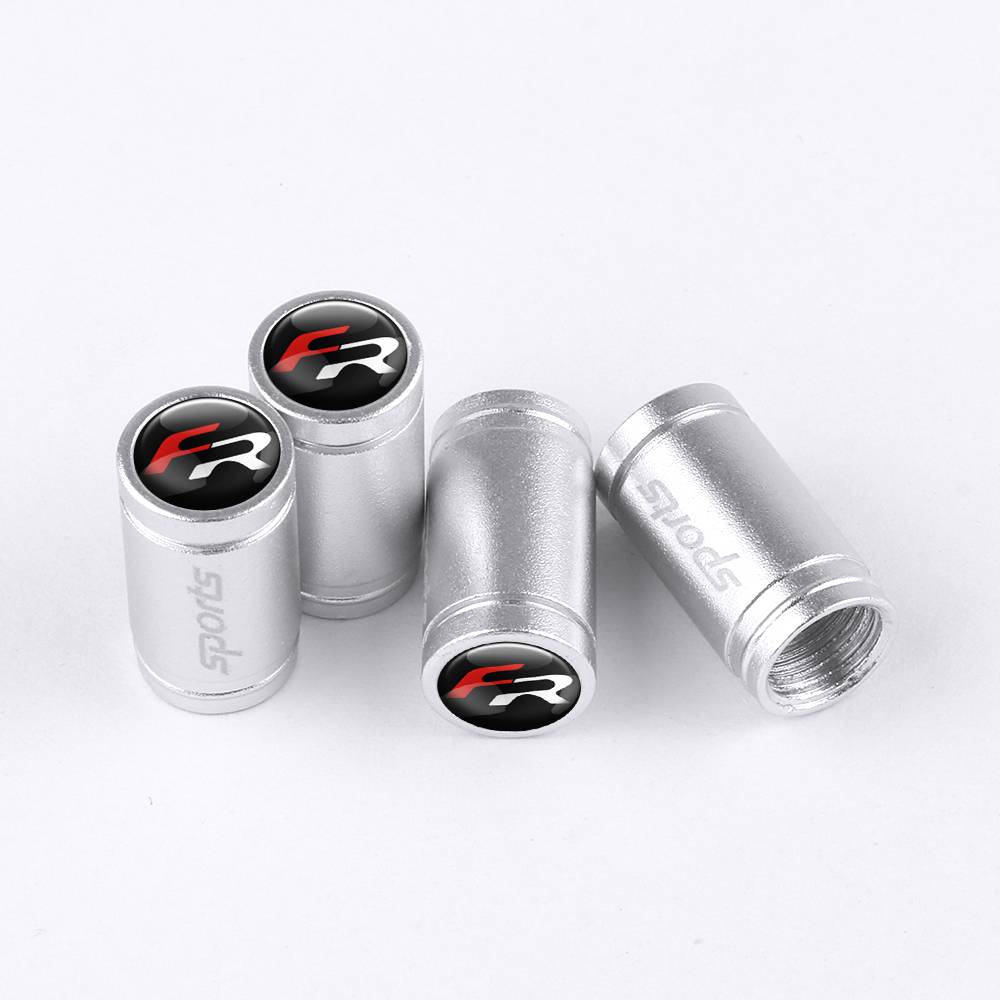SILVER SPORT TIRE VALVE STEM CAPS FR