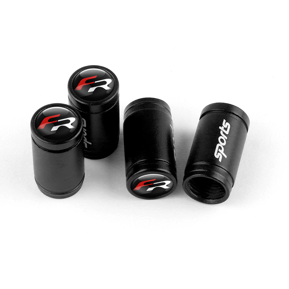 BLACK SPORT TIRE VALVE STEM CAPS FR