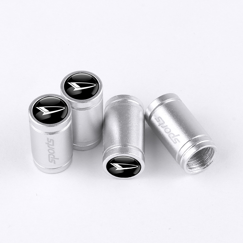 SILVER SPORT TIRE VALVE STEM CAPS FOR DAIHATSU