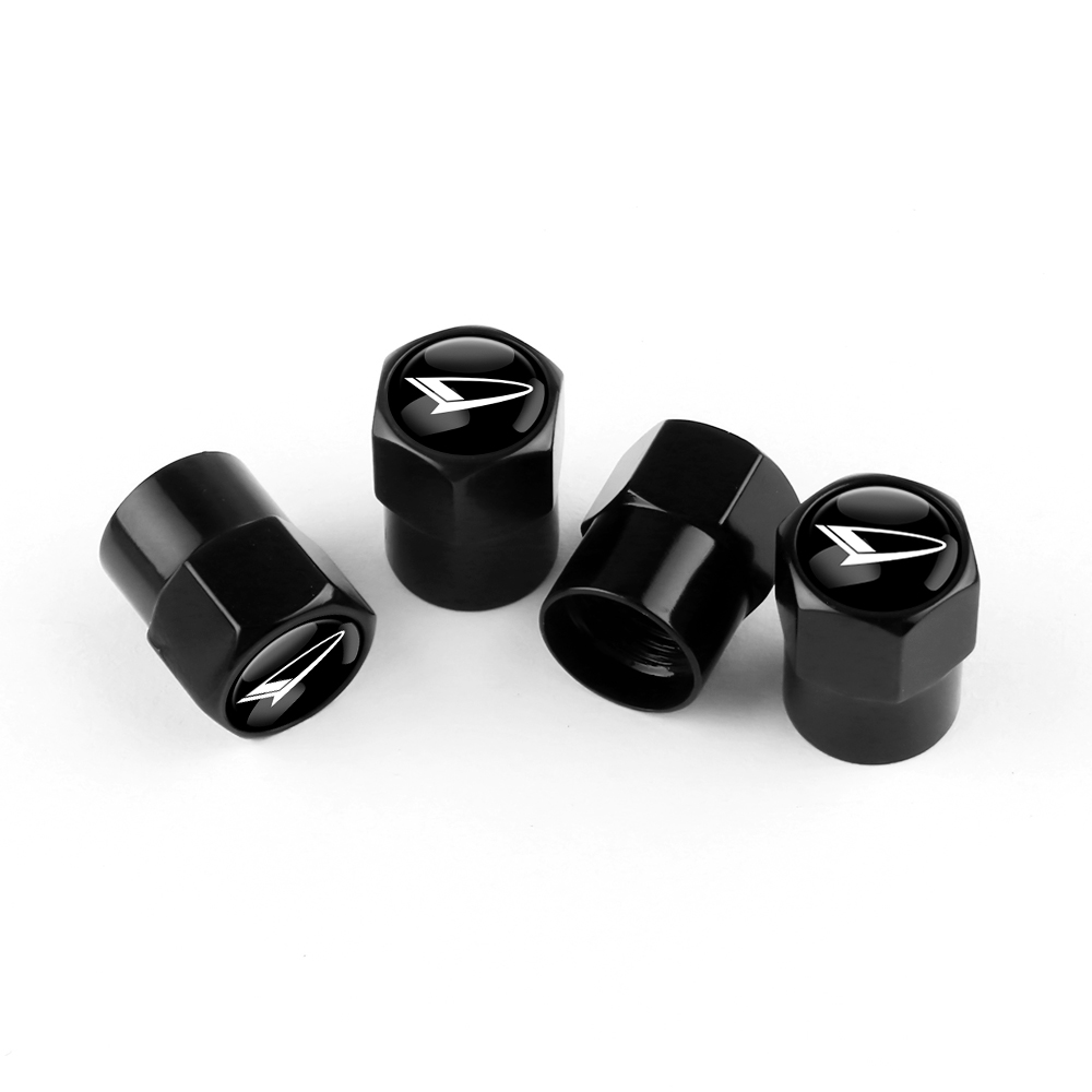 BLACK TIRE VALVE STEM CAPS FOR DAIHATSU