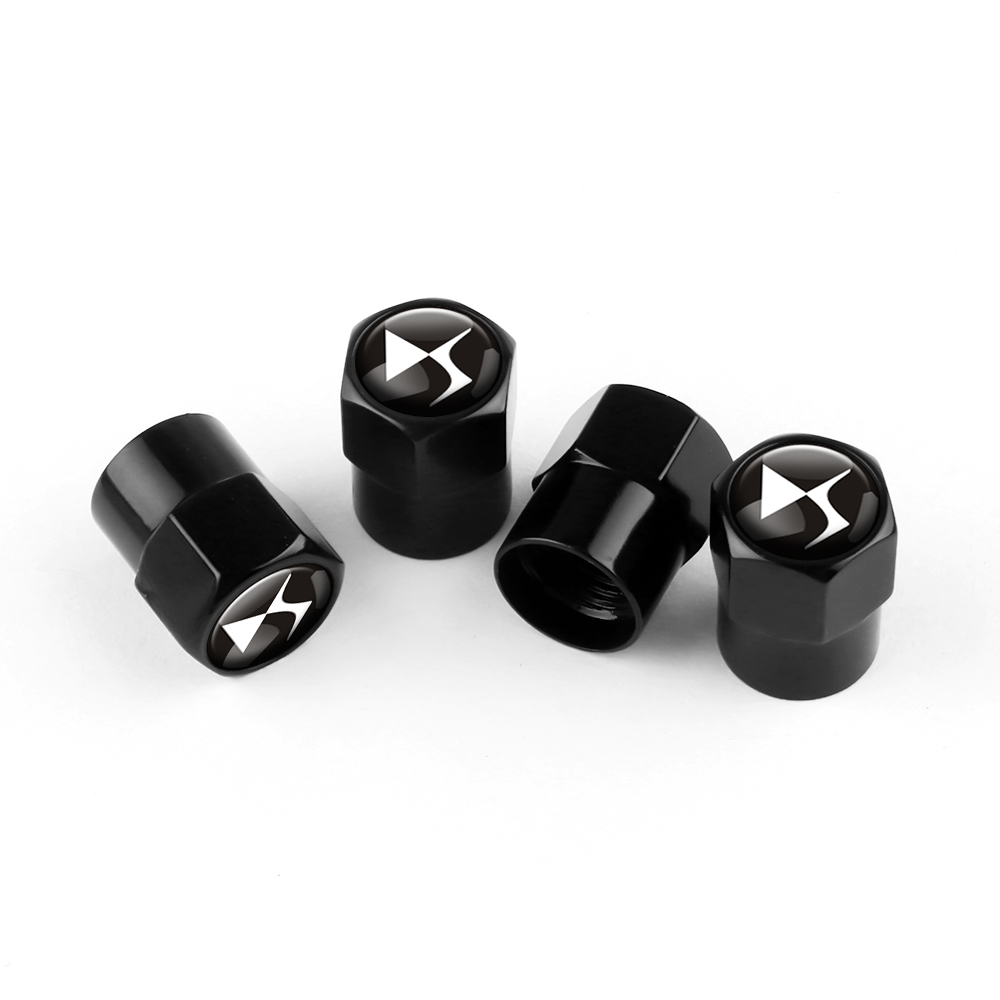 BLACK TIRE VALVE STEM CAPS FOR DS