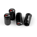 BLACK SPORT TIRE VALVE STEM CAPS FR