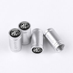 4x Chrome Metal Alloy Valve Dust Caps – Fits MG3 MG5 MG-ZS MG-HS MGB Spitfire